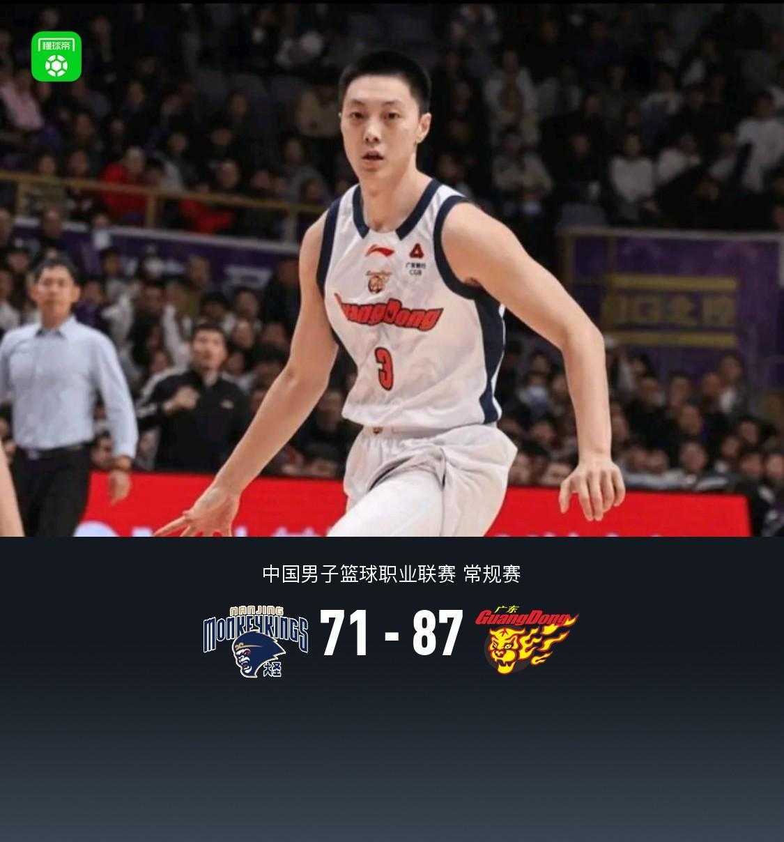 kaiyun-广东87-71轻取同曦，胡明轩14+4，郭昊文空砍20分